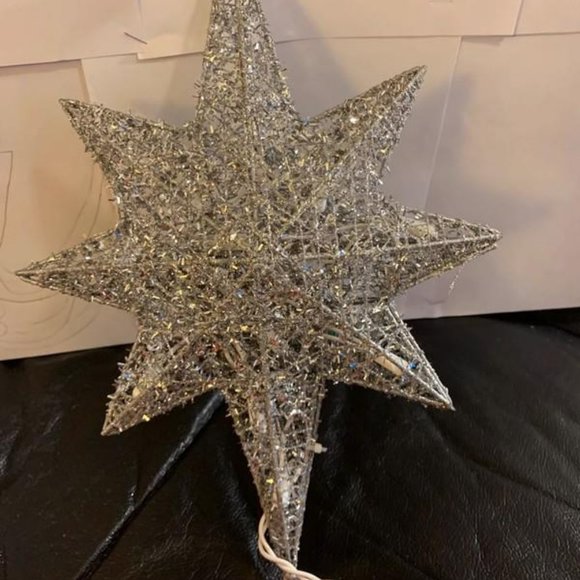 Vintage 8 Star Christmas Tree Top - Picture 1 of 2